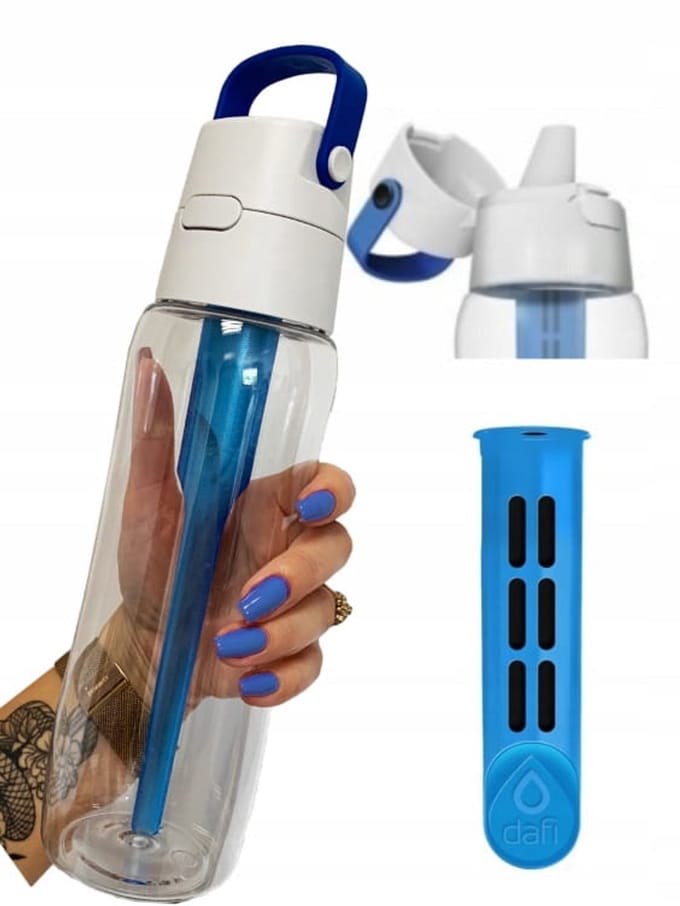 Dafi Solid Serie - Filtrerfles - 0,7L - Tritan - Blauw