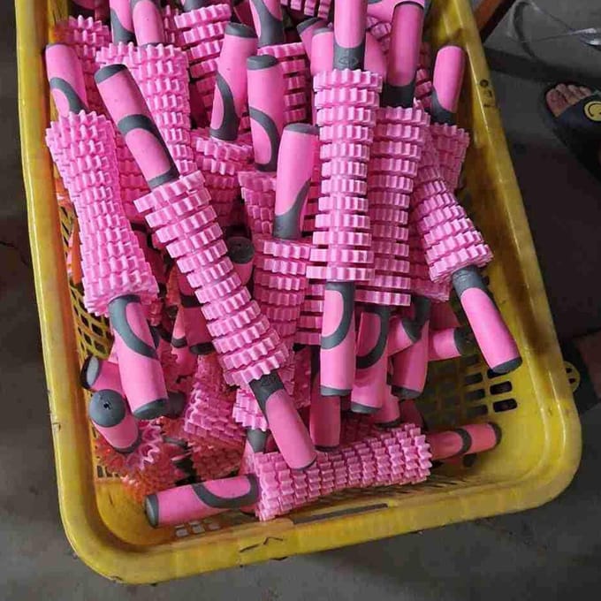 ABS Roller Massage Stick Meridian Afvoer Draagbaar Spierroller Gereedschap Stick voor Anti Cellulitis pink