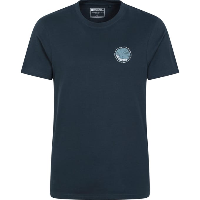 Mountain Warehouse Heren Edinburgh Boomring Biologisch T-shirt (Donkerblauw)