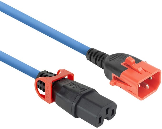 ACT Netsnoer C14 IEC Lock+ Dual Locking - C15 IEC Lock+ blauw 3 m, PC3878 PL0073