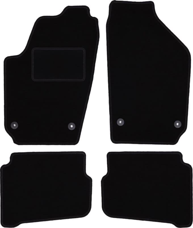 Zwarte veloursmatten voor: Volkswagen Fox hatchback (2005-2011)