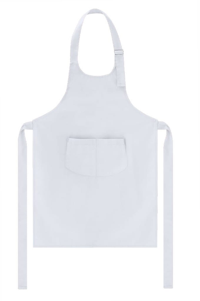 Budget - Basics - Kinderschort - Actieschort - Kookschort voor kinderen - 65 x 50 cm - polyester/katoen - onbedrukt - blanco - wit