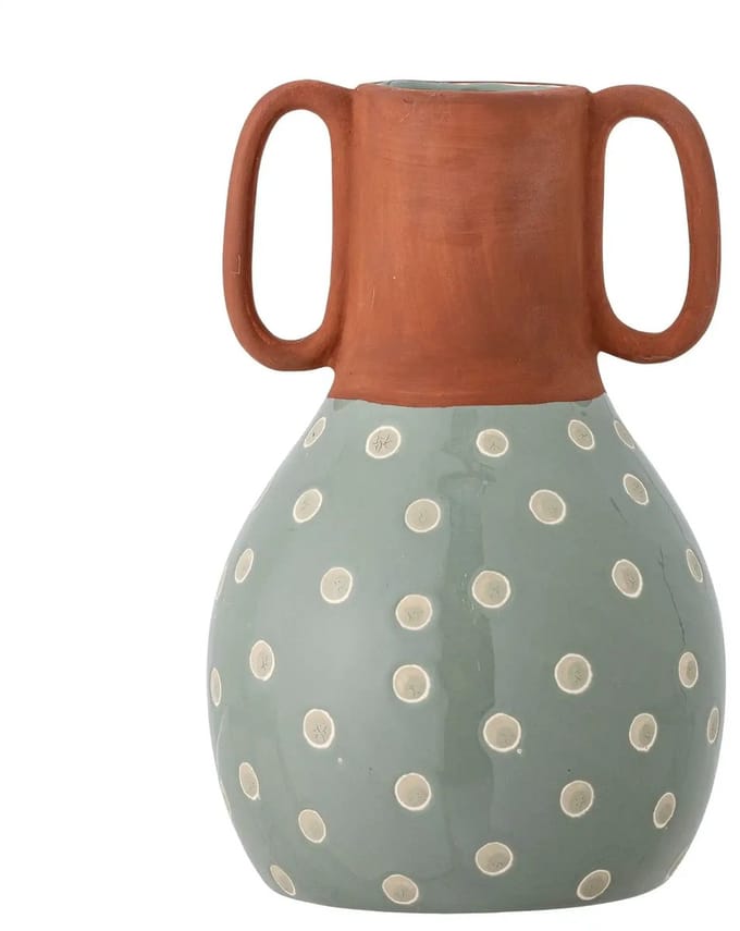 Bloomingville Vaas aardewerk groen Hercule 20cm