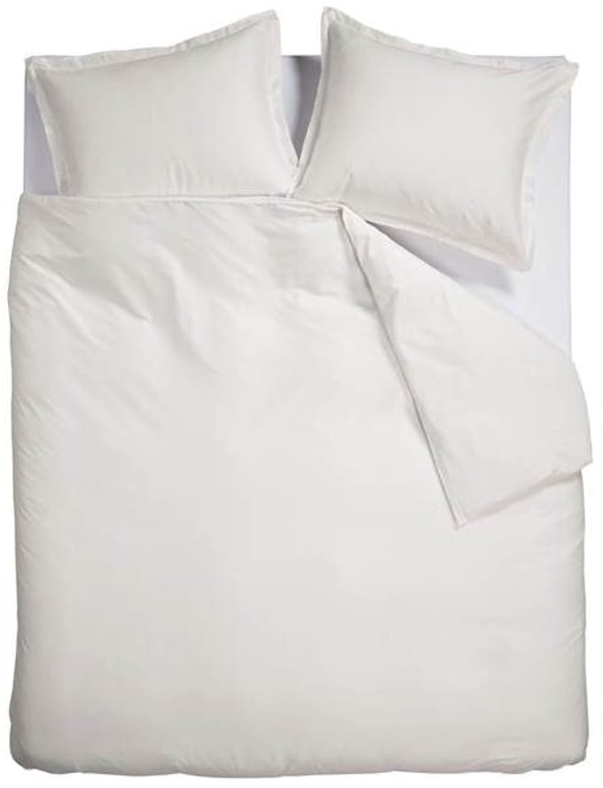 Snoozing Satin Uni Dekbedovertrek - Lits-jumeaux - 240x200/220 cm - White