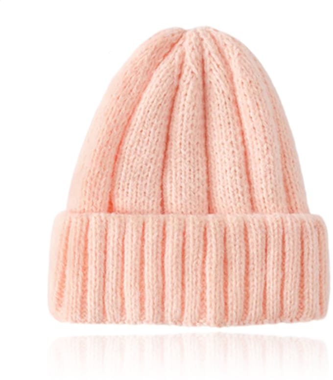Warme Wintermuts voor dames in Wol blend - Lichtroze
