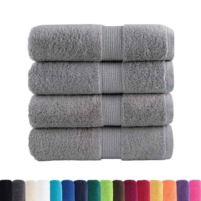 vidaXL - Gastendoekjes - SOLUND - 4 - st - 600 - g/m² - 30x50 - cm - grijs