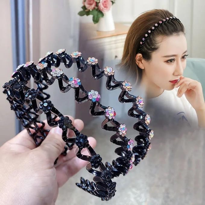 Antislip Haarbanden Elastisch Bloem Vrouwen Haar Hoepel Banden Hoofdband Bezel Haaraccessoires Hoofddeksel white