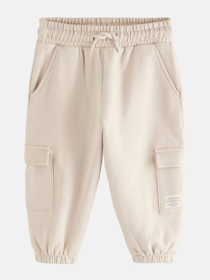 Next - Jongens - Zachte jersey utility-joggingbroek - Wit