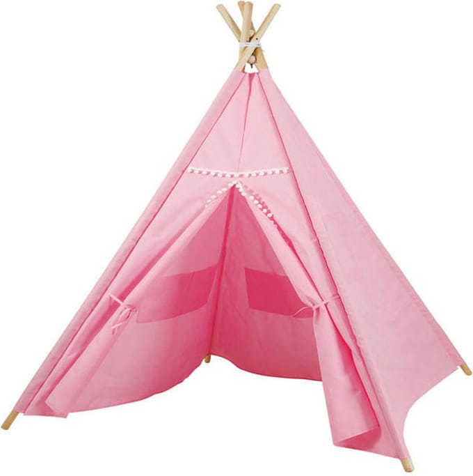 Luxe Tipitent Roze met Lichtjes, 128cm