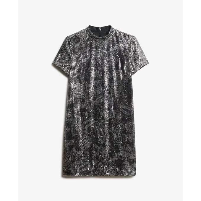 Superdry W8012021a Korte Mouwen Korte Jurk Grijs M Vrouw
