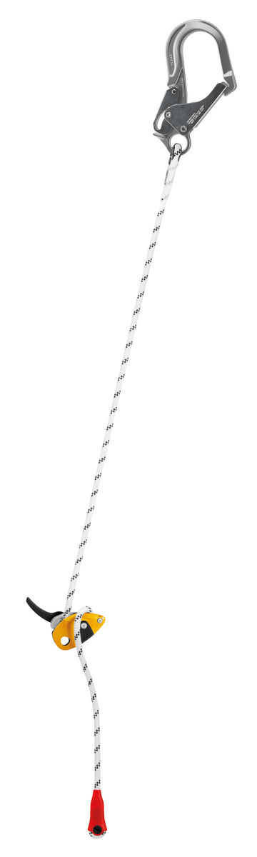 Petzl Grillon MGO 3 m Wit/Geel – Verstelbare positioneringslijn met MGO-connector