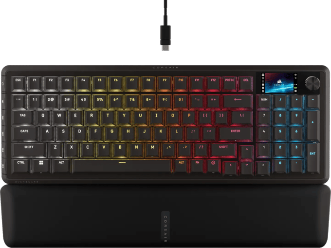 Corsair Vanguard 96 - Gaming Toetsenbord - MLX Lineair - RGB - Lcd-scherm – US QWERTY