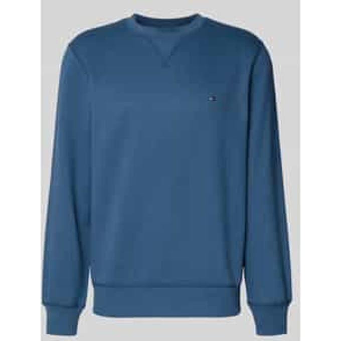Regular fit sweatshirt van puur katoen met gestikt logo