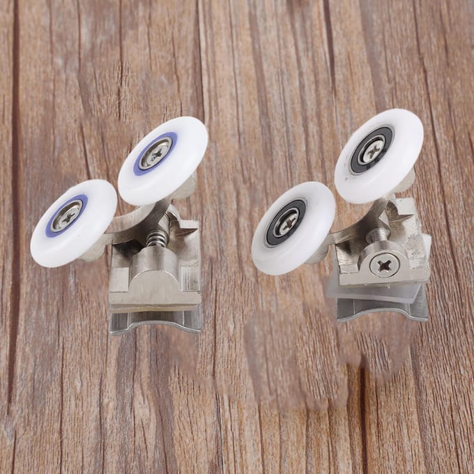 Dubbele Boven Onder Zinklegering Douchedeur Rollers Geleiders Wielen 26mm Wiel