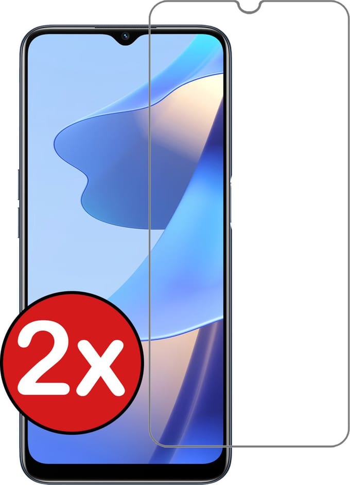 Screenprotector - 2 Stuks - Geschikt voor OPPO A16s - Extra Sterk - Beschermglas - Gehard Glas - Tempered Glass - Screen Protector