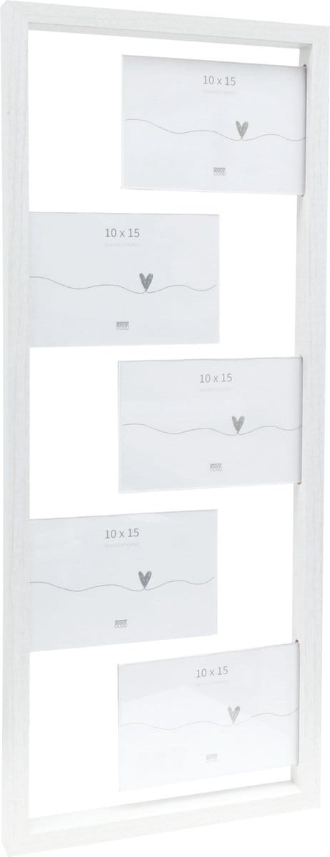 Deknudt Frames multifotolijst S68UA1 P5 - wit - mdf/kunststof - 5x 10x15