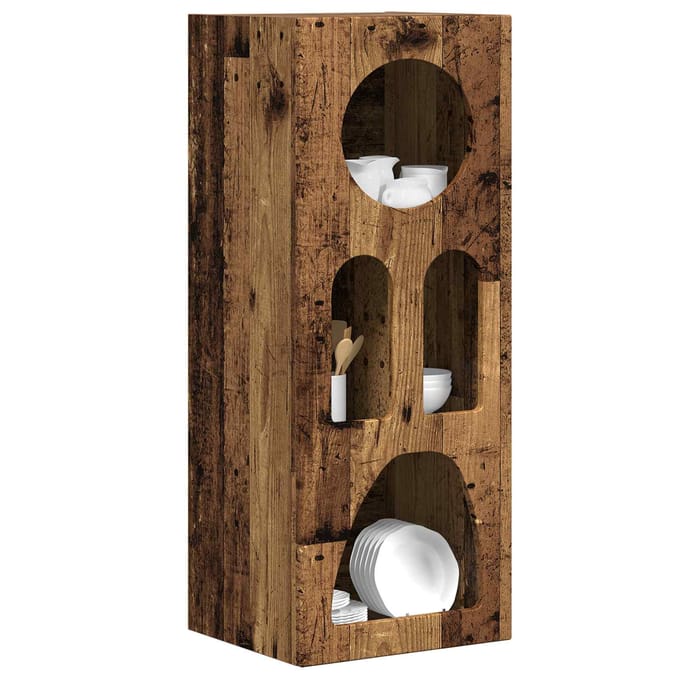 vidaXL - Dressoir - ELST - Oudhout - 40 - x - 35 - x - 100.5 - cm - Bewerkt - hout
