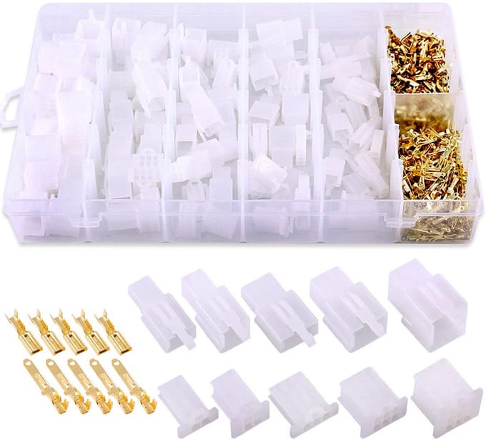 580 Stuks 2.8MM Automotieve Draadconnectors Set - Crimp Terminals en Pin Headers