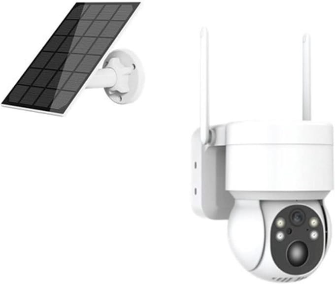 Zonnecamera - Draadloze Camera - Buitenbeveiliging - PTZ Bediening - 4MP HD - Wit