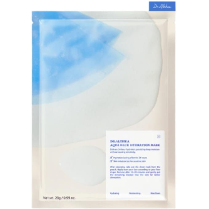 Dr. Elshea Aqua Blue Hydratatiemasker (4 vellen) – Intensief Hydraterend Sheet Mask
