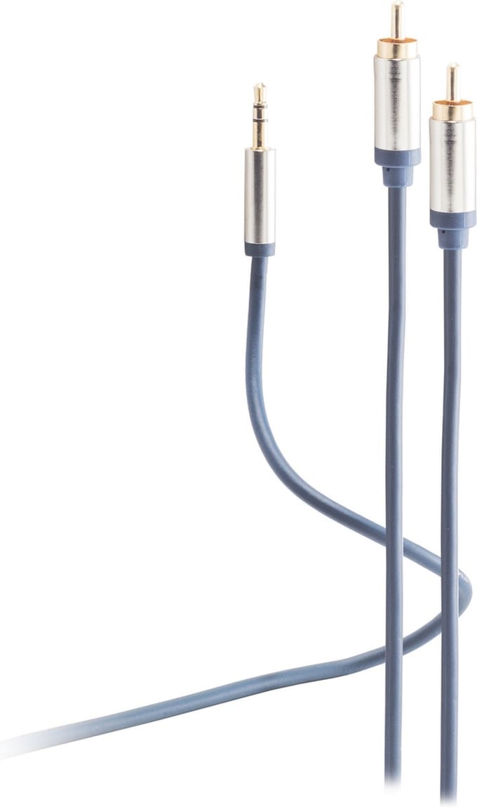 Flexline®-3,5mm Klinken-Kabel auf 2xCinch Stecker RCA, 1,5m