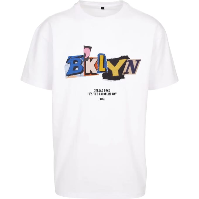 Mister Tee - BRKLYN Oversize Heren T-shirt - M - Wit