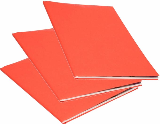 Bellatio decorations Kaftpapier - 3x - rood - unikleur - 200x70 cm - boeken kaften