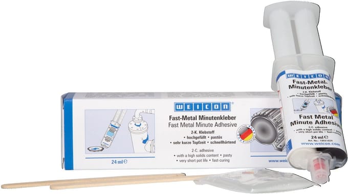 WEICON Fast-Metal – 24 ml 2-componenten epoxylijm met spatel