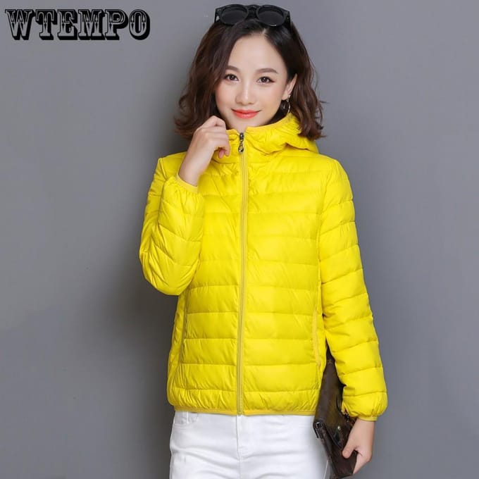 Mode femmes hiver automne chaud à capuche vers le bas manteau léger veste pardessus vêtements d'extérieur 3XL rouge