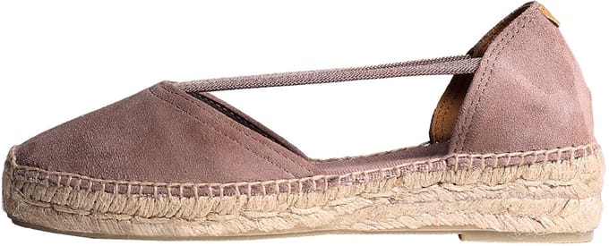 Suède espadrilles voor dames met bandjes | ERLA-A