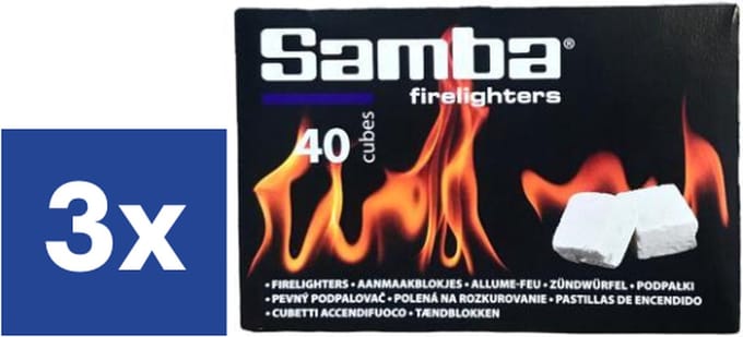 Samba Aanmaakblokjes - 3 x 40 stuks