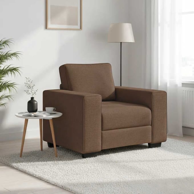 vidaXL - Sofastoel - Bruin - 100x77x82 - cm - Stof