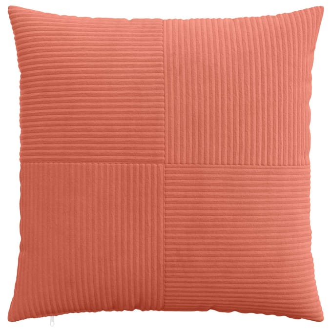 vidaXL - Kussensloop - 2 - pcs - ALMELO - Rood - Oranje - 65 - x - 65 - cm - corduroy