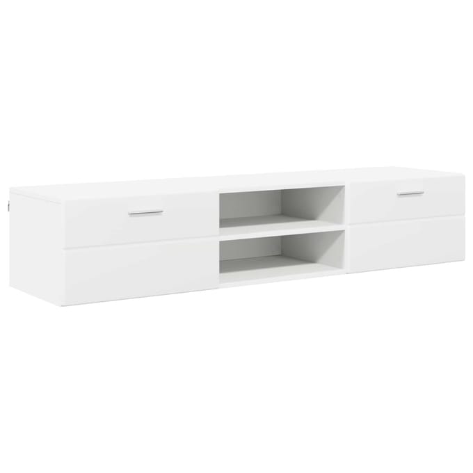 vidaXL - Houten - Kast - 150 - x - 39 - x - 30 - cm - Wit - Bewerkt - hout