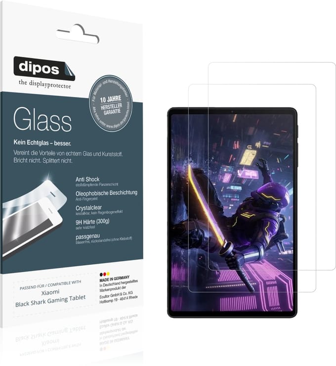 dipos – 2x Pantserfolie geschikt voor Xiaomi Black Shark Gaming Tablet | 9H Screenprotector
