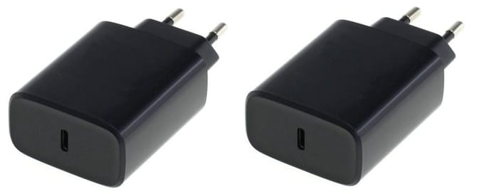 2 stuks OneOne 20W snellader. Zwarte oplader USB C. PD en Quick Charge lader adapter past op Apple iPhone 13 Mini, iPhone 13 Pro, iPhone 13 Pro Max, iPhone 14, iPhone 14 Plus, iPhone 14 Pro, iPhone 14 Pro Max