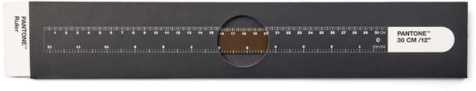 Copenhagen Design - Liniaal 30 cm - Brown 2322 - Roestvast Staal - Bruin