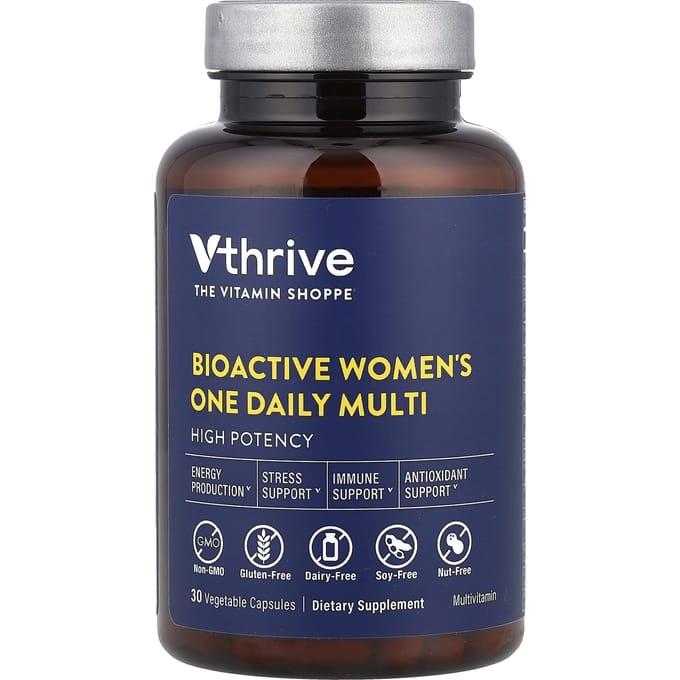 Multivitamine quotidienne bioactive pour femmes, capsules végétales 30