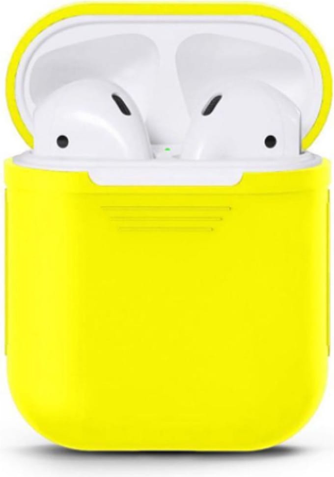 Smartphonica AirPods 1/2 siliconen hoesje - Geel