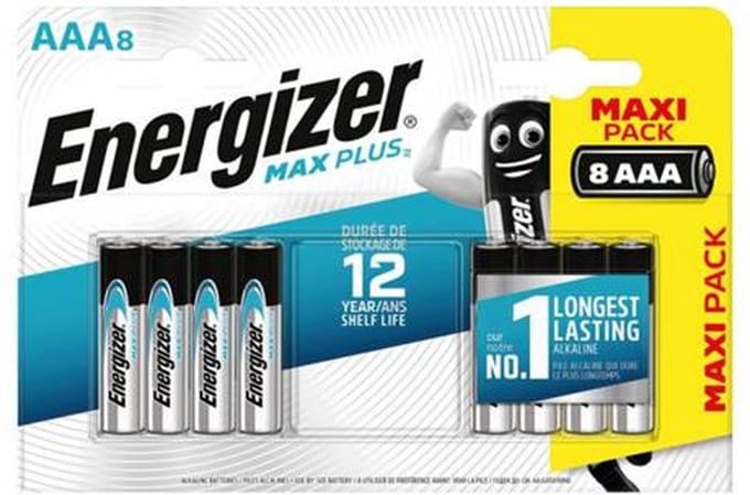 Energizer Max Plus - AAA Batterij - 8 stuks