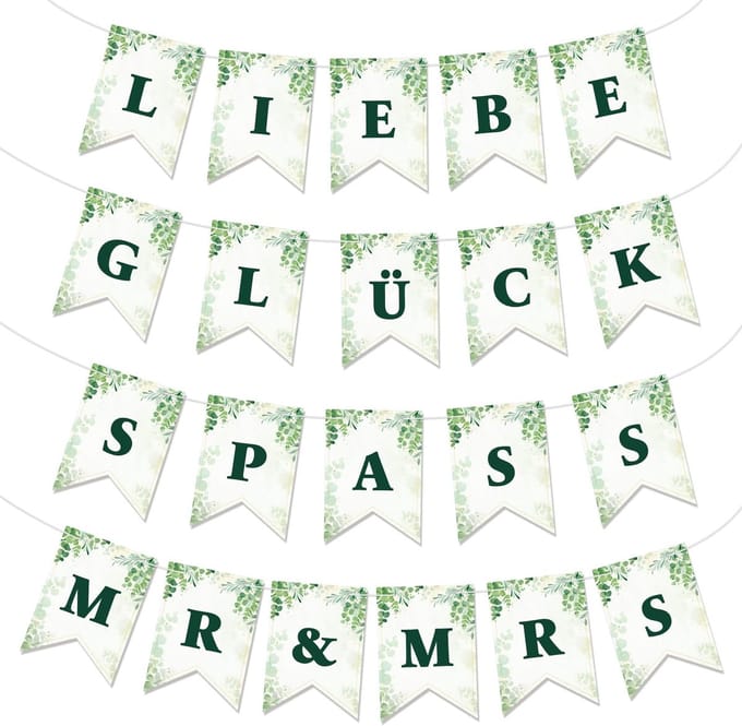 Dailygoods- Bruiloftsslinger - Feestdecoratie - Just Married - Huwelijkscadeau - Mr & Mrs - Slinger