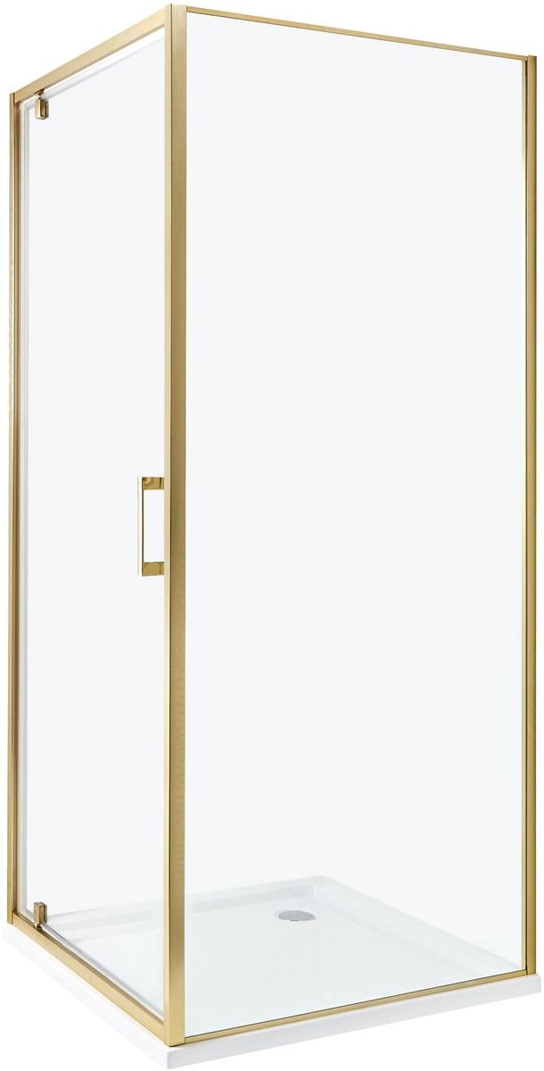 DARLI - Douchecabine - Goud - 80 x 80 x 185 cm - Veiligheidsglas