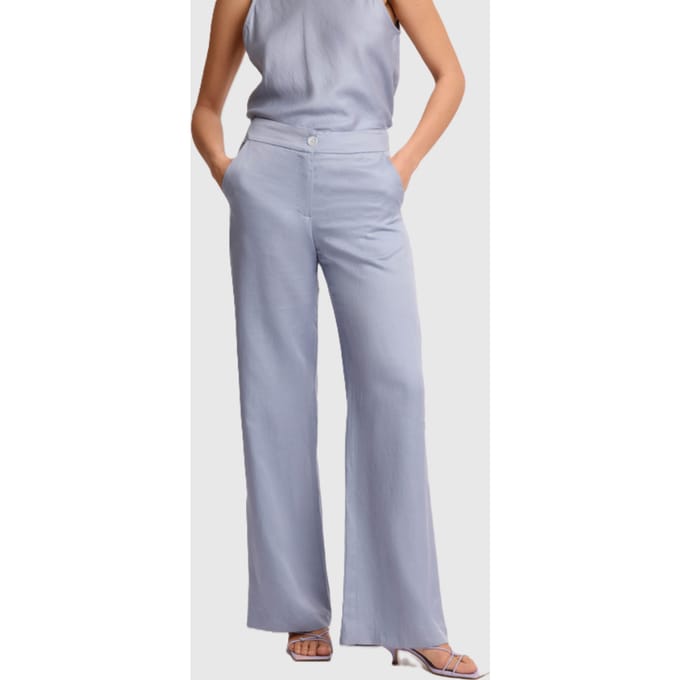 broek wijd been vrouw blauw