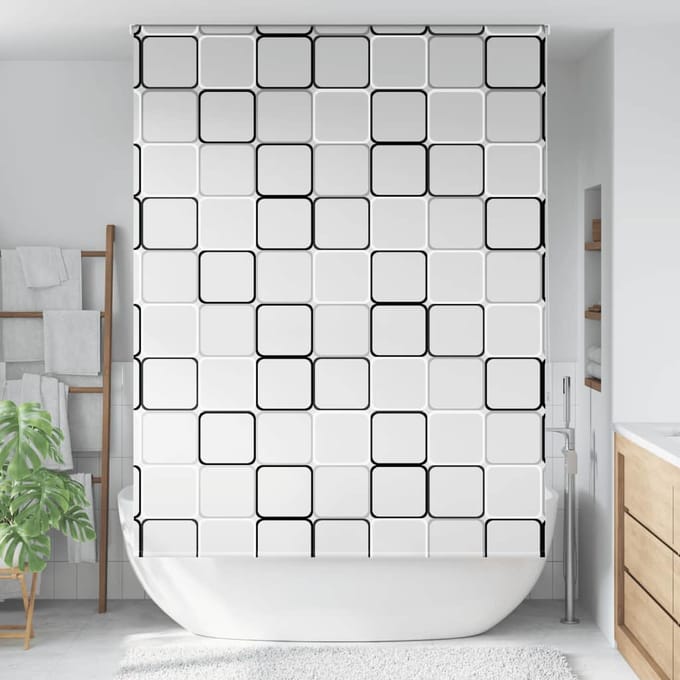 vidaXL - Doucherolgordijn - 150x240 - cm - stofbreedte - 146 - cm
