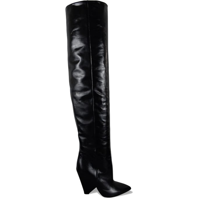 Saint Laurent Niki 105 overknee laarzen Zwart