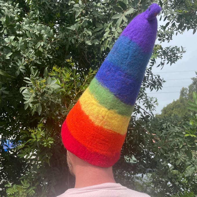 Vilt Sauna Tovenaarshoed - Regenboog