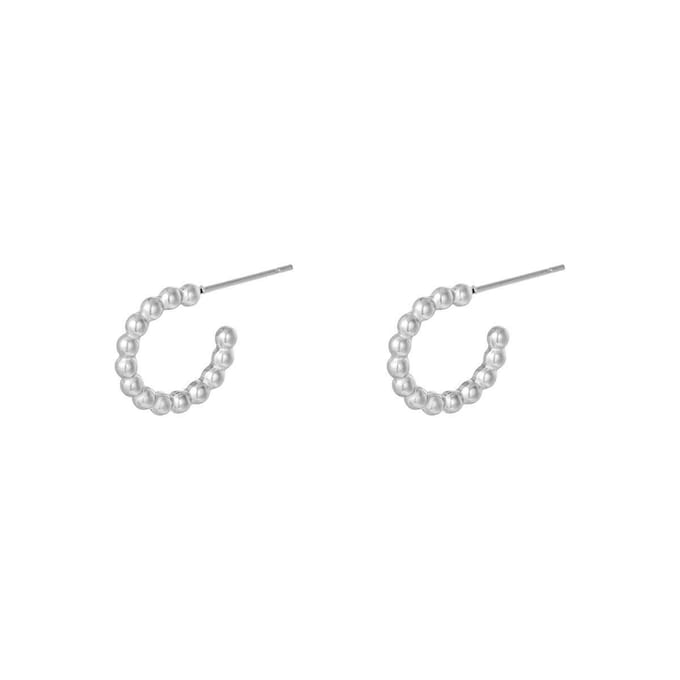 Oorbellen Dotted S - Yehwang - Oorringen - One size - Zilver