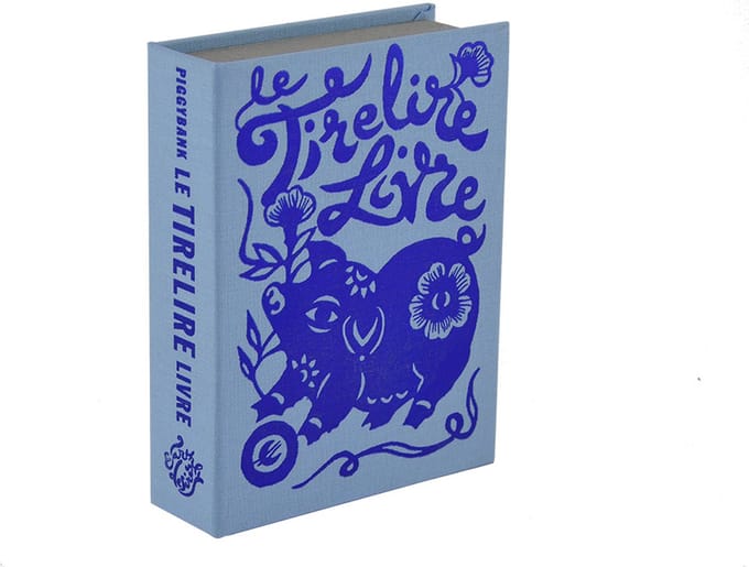 spaarboekje linnen kaft | Tirelirelivre licht blauw