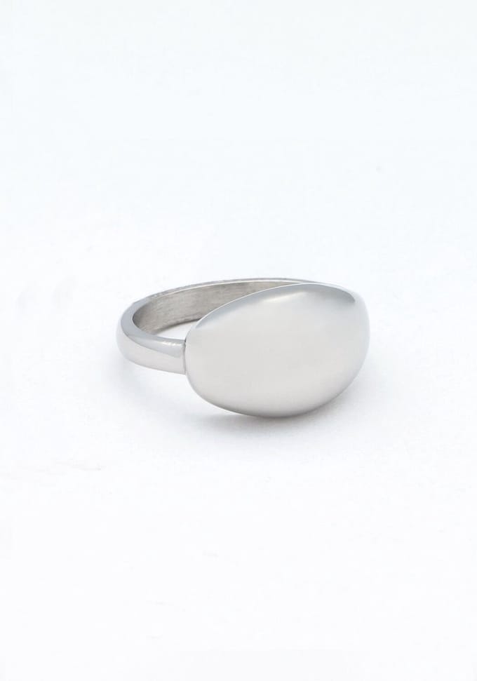 Notre-V Ring Organic Sieraden Dames - Zilverkleurig - Maat ONESIZE