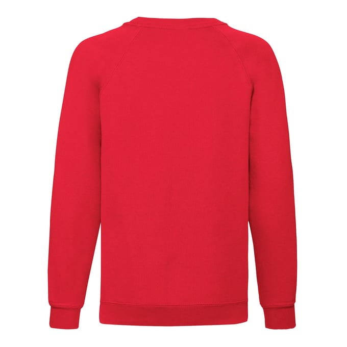Fruit of the Loom Klassiek Raglan Sweatshirt voor kinderen/Kinderen (Rood)